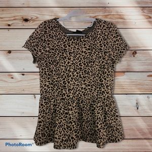 Forever 21 leopard print top sz L